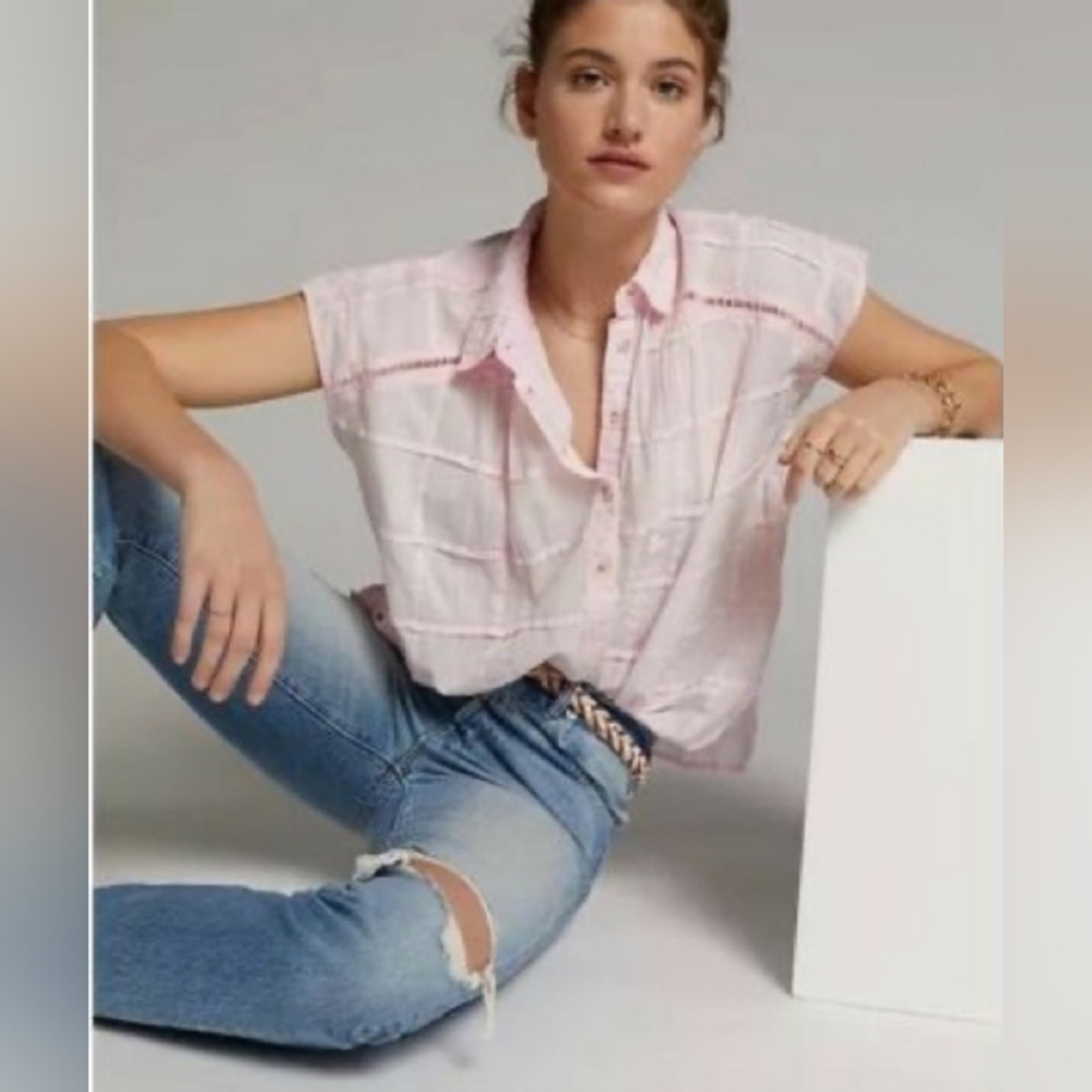 NWOT Anthropologie Pilcro The Serena Surf Pink Size S